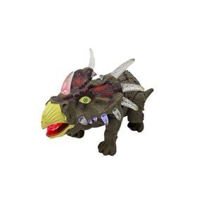 Rong Kai Dinosaur Century Walking Flashing Light TRICERATOPS Realistic Sounds
